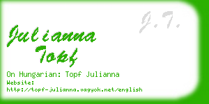 julianna topf business card